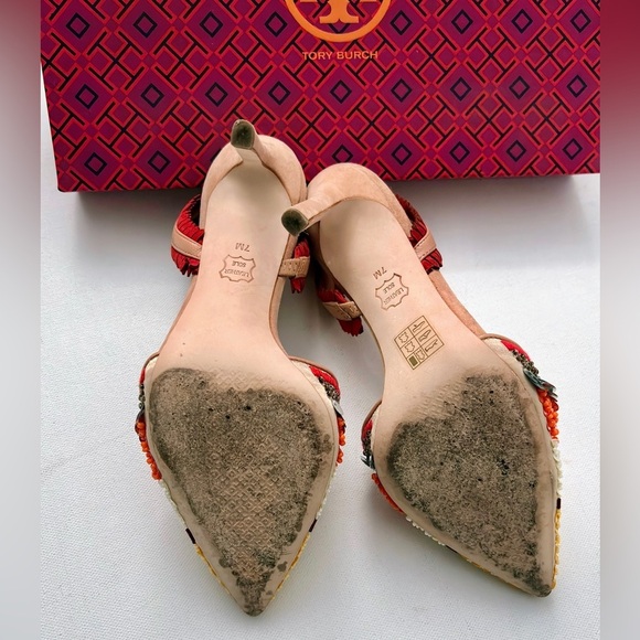 Tory Burch ISLE 105MM SLINGBACK EMBELLISHMENT/SUEDE/NAPPA NATURAL
VACHETTA 7 - Picture 11 of 11